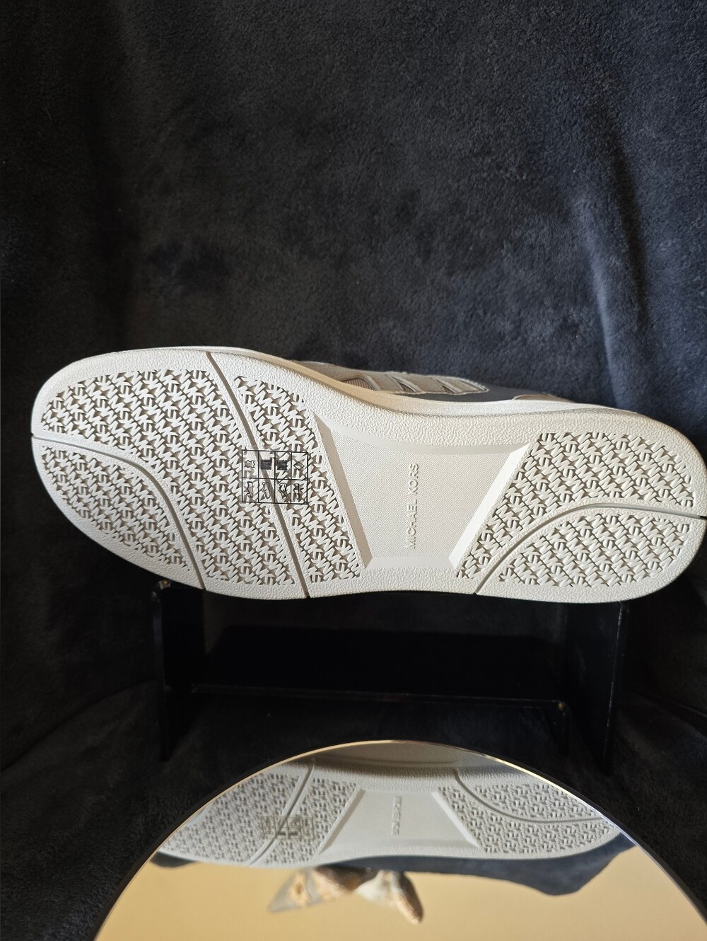Michael Kors Rebel Metallic Silver Leather Sneakers Women's 10M NIB - Picture 12 of 14